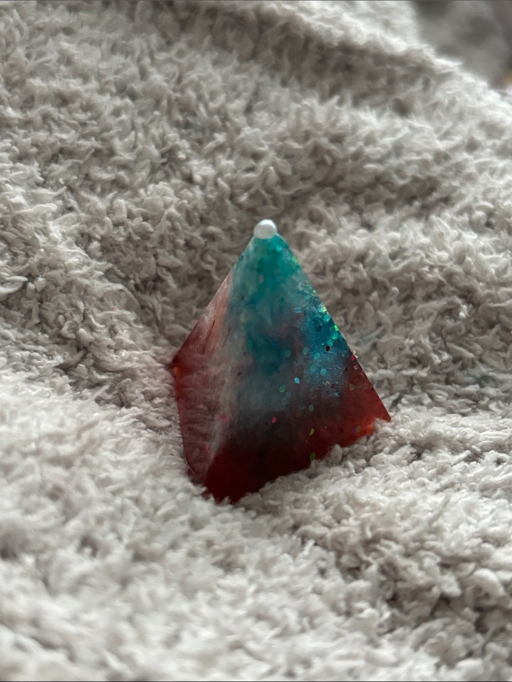 Multicolor Resin Pyramid (handmade)